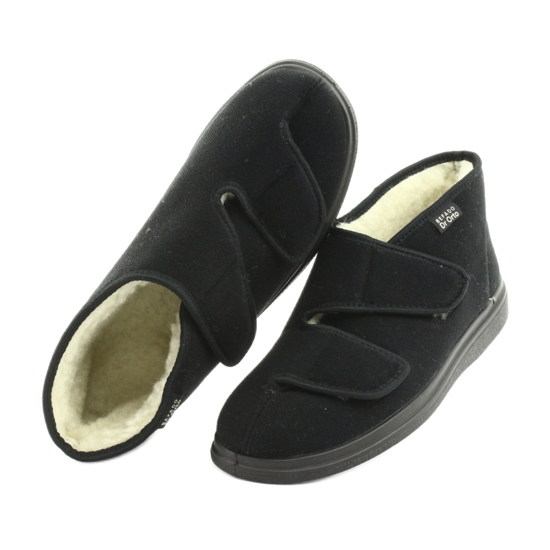 Dr.Orto Befado meleg férfi papucs tépőzárral, pu 986M011, fekete 5