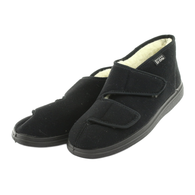 Dr.Orto Befado meleg férfi papucs tépőzárral, pu 986M011, fekete 3