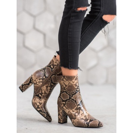 Seastar Snake Print Boot barna sokszínű 2