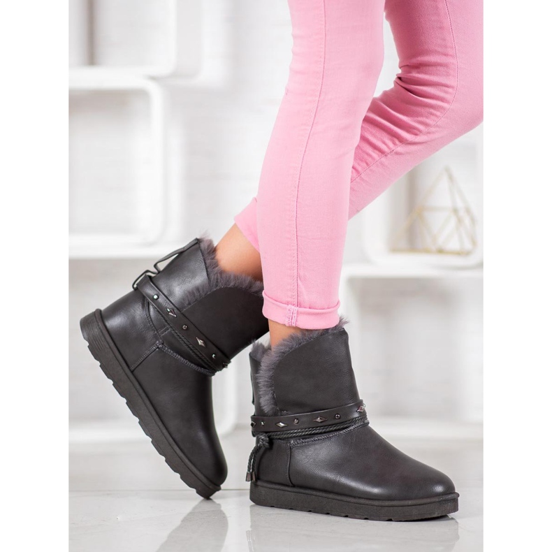 SHELOVET Mukluki Eco bőrrel szürke 2