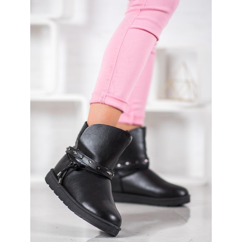 SHELOVET Mukluki Eco bőrrel fekete 2