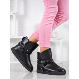 SHELOVET Mukluki Eco bőrrel fekete 1