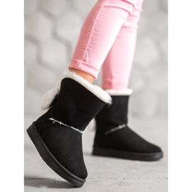 SHELOVET Meleg velúr Mukluki fekete 2