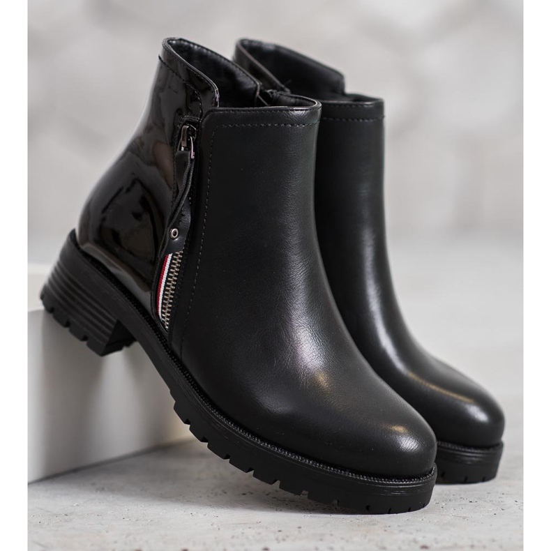 SHELOVET Díszes zárral rendelkező dolgozók fekete 2