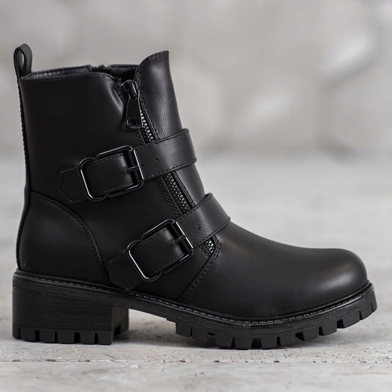 SHELOVET Fekete munkások csattal 1