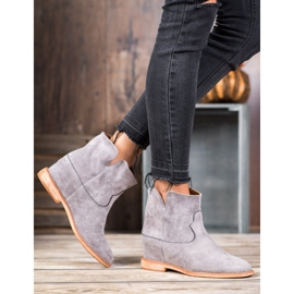 Bella Paris Velúr cowboy csizma szürke 1