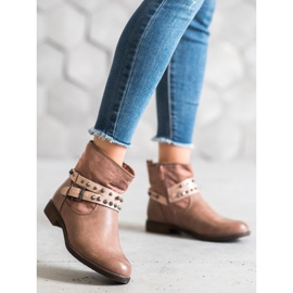 SHELOVET Rózsaszín csizma strasszokkal 2