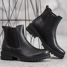 Super Mode Klasszikus dolgozók ökobőrből fekete 2