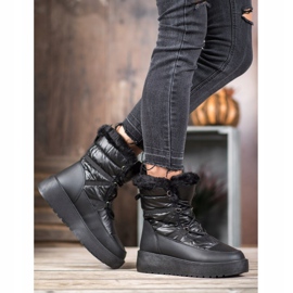 Bella Paris Divatos hócsizma fekete 1