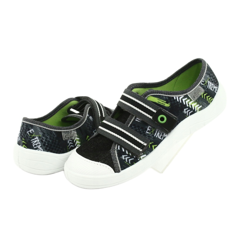 Befado gyermekcipő 672Y069 fekete szürke zöld 4