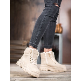 GOLL Meleg cipők báránybőrrel barna 1