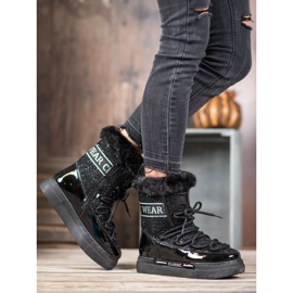 Bella Paris Divatos klasszikus hócsizma fekete 1