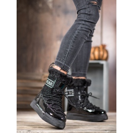 Bella Paris Divatos klasszikus hócsizma fekete 2