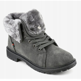 Szürke női szigetelt csizma TL54-3 1 Szürke női szigetelt csizma TL54-3 1