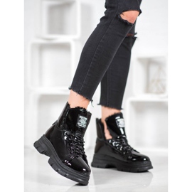 Bella Paris Lakkozott ökobőr cipők fekete 1