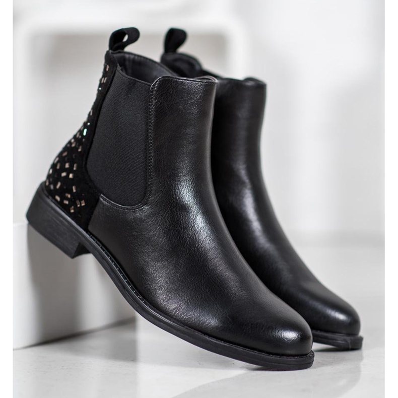 J. Star Csizma kristályokkal fekete 2 J. Star Csizma kristályokkal fekete 2