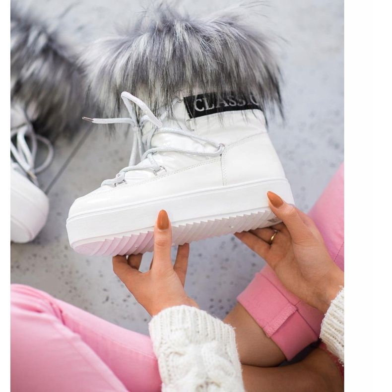 Bella Paris Meleg hócsizma szőrmével fehér 2