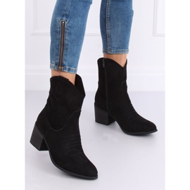 Fekete velúr cowboy csizma 5689 Fekete 1