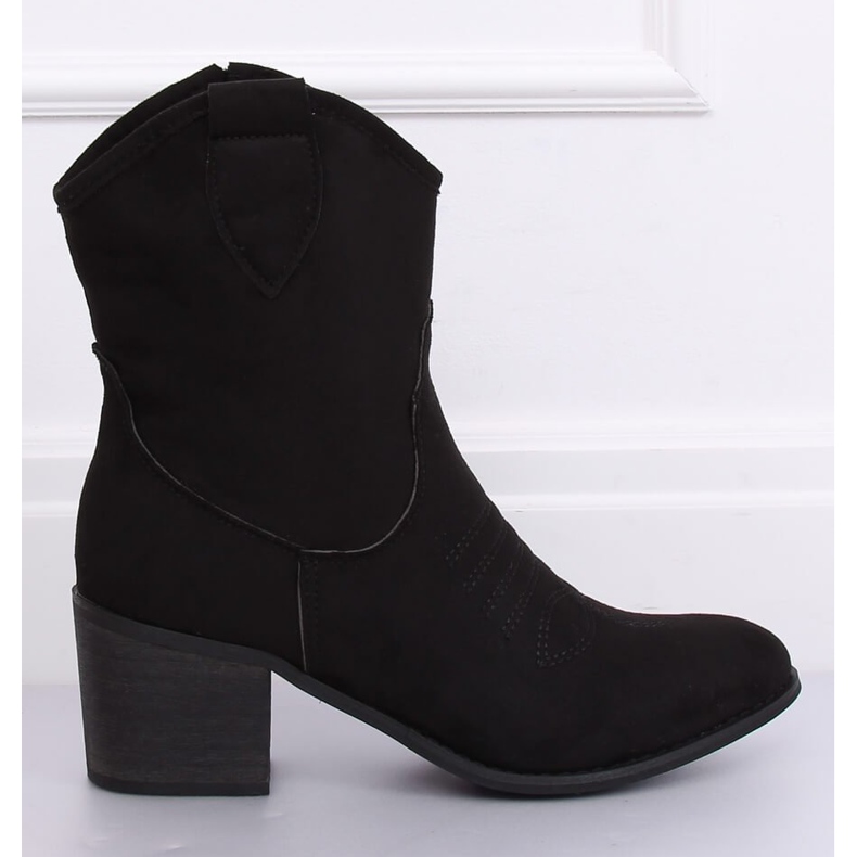 Fekete velúr cowboy csizma 5689 Fekete 2