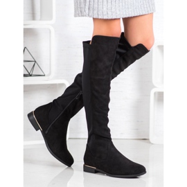 Super Me Velúr combcsizma fekete 1