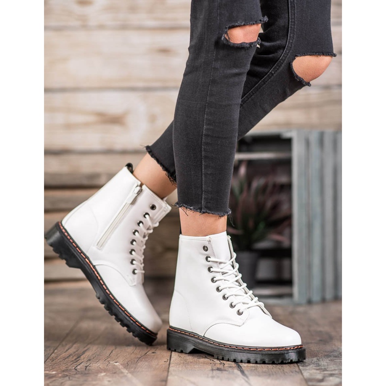 SHELOVET Fehér dolgozók öko bőrrel 1