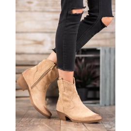 Seastar Meleg cowboy csizma magas sarkú cipőben barna 1