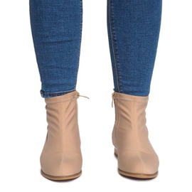 Elegáns anyagú csizma 26003 Bézs 1