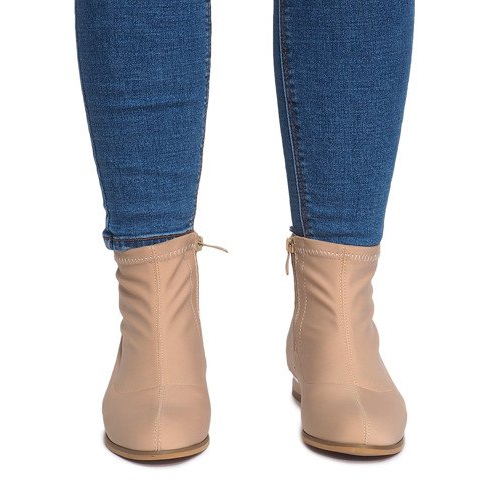 Elegáns anyagú csizma 26003 Bézs 1