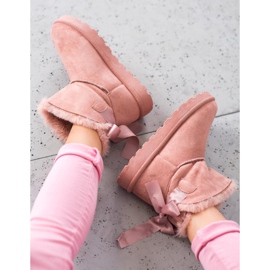 SHELOVET Meleg Mukluki íjjal rózsaszín 2