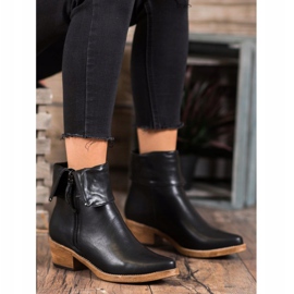 Kylie Cowboy csizma felhajtható felsőrésszel fekete 2