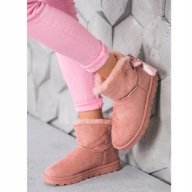 SHELOVET Mukluki Gyöngyökkel rózsaszín 2