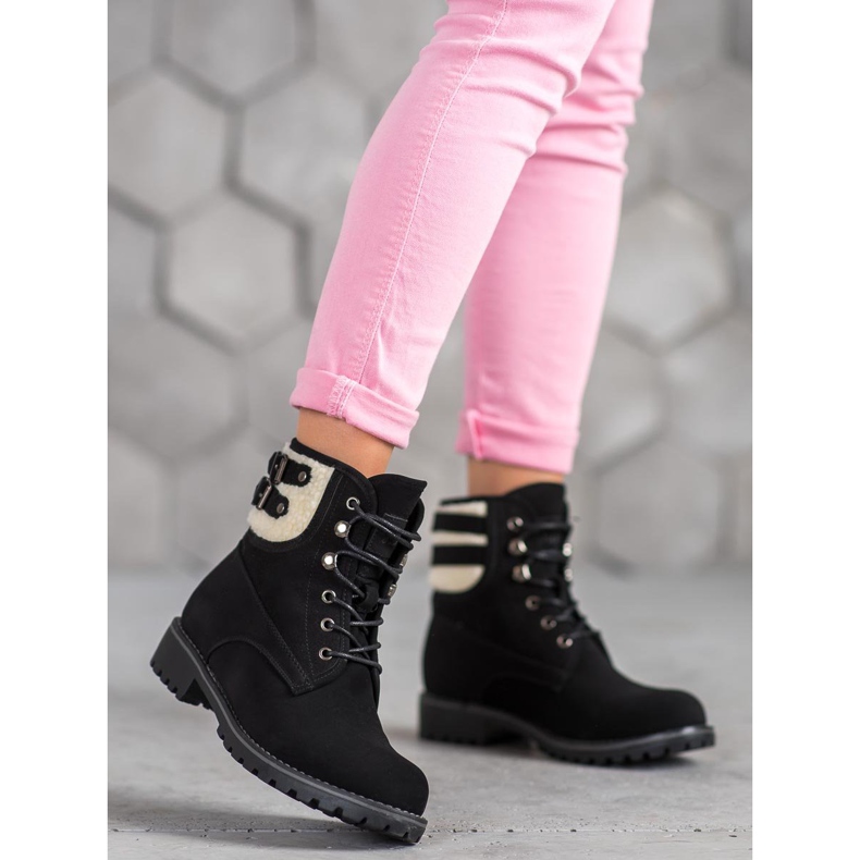 SDS Textilfogók báránybőrrel fekete 2