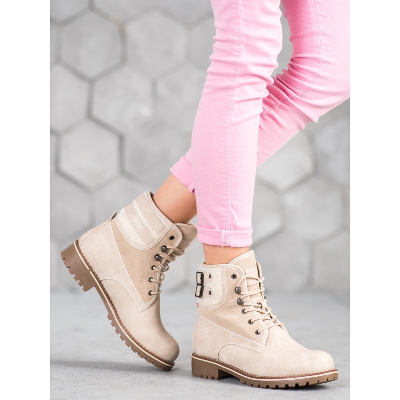 SDS Textilfogók báránybőrrel bézs 1