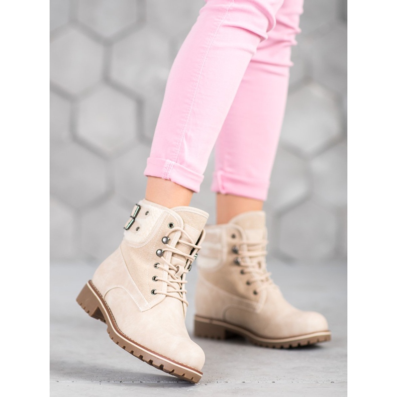 SDS Textilfogók báránybőrrel bézs 2