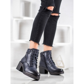 Super Mode Kényelmes öko-bőr csizma kék 2 Super Mode Kényelmes öko-bőr csizma kék 2