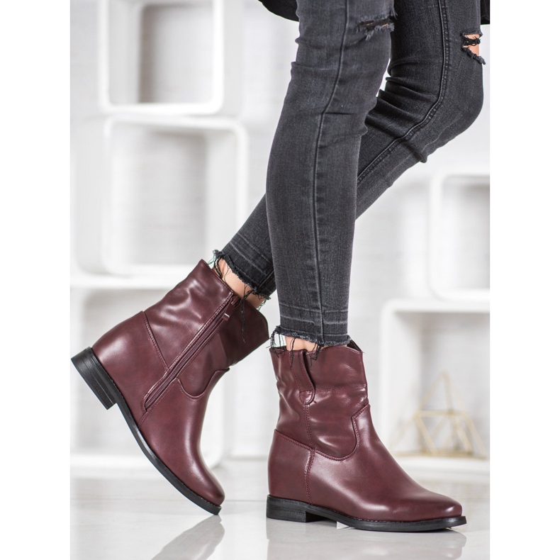 Ideal Shoes Cowboy csizma Eco Bőrrel piros 2