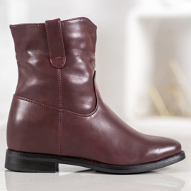 Ideal Shoes Cowboy csizma Eco Bőrrel piros 1