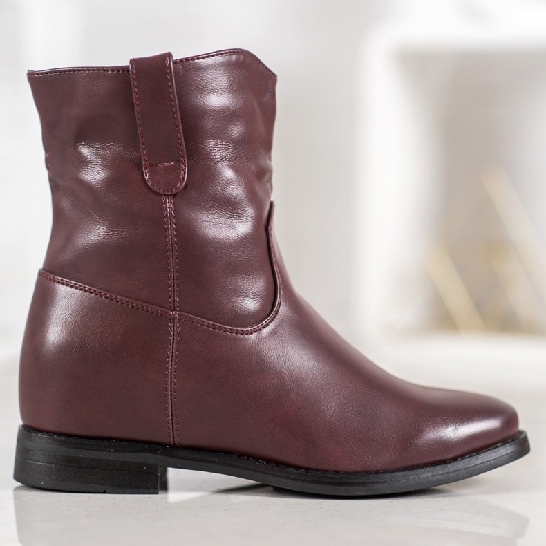 Ideal Shoes Cowboy csizma Eco Bőrrel piros 1