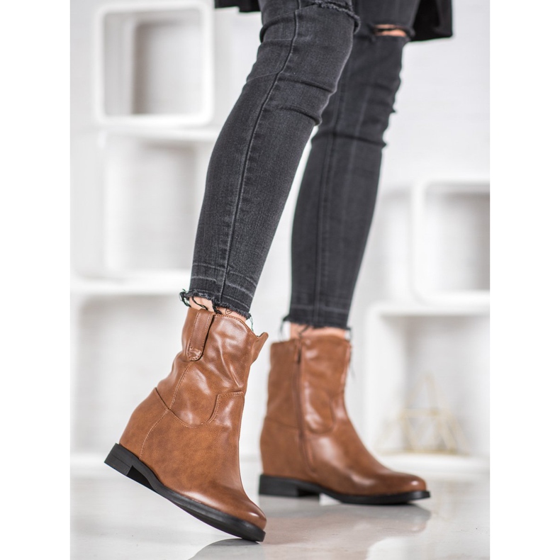 Ideal Shoes Cowboy csizma Eco Bőrrel barna 2