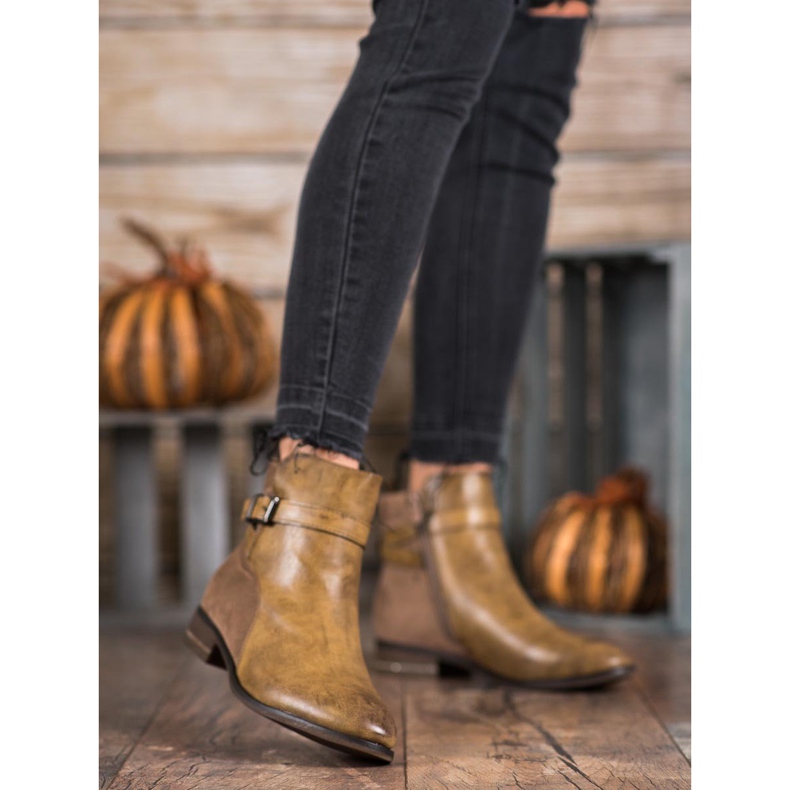 Super Mode Cipő cirkóniával barna 2