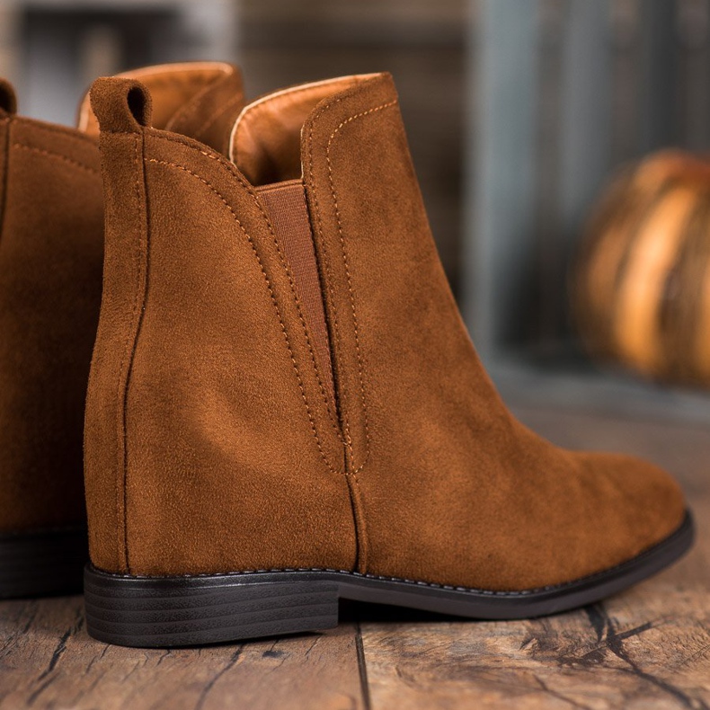 SHELOVET Kényelmes cowboy csizma barna 1