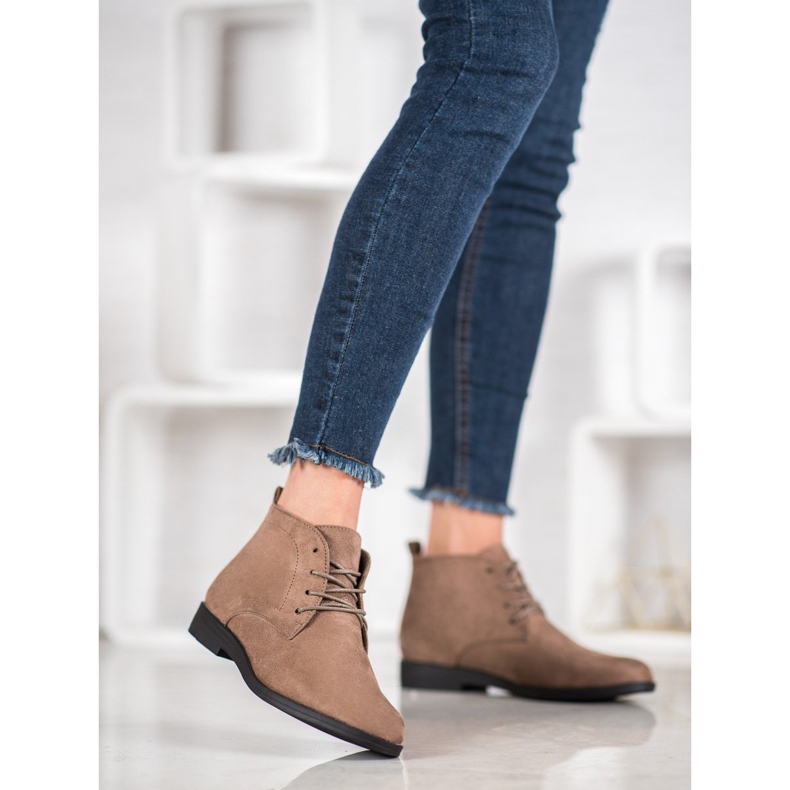 Goodin Kényelmes velúr csizma barna 2