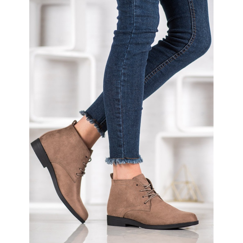 Goodin Kényelmes velúr csizma barna 1