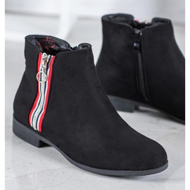 SHELOVET Meleg csizma cipzárral fekete 1