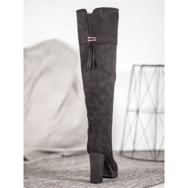 Evento Velúr platformos csizma fekete 2