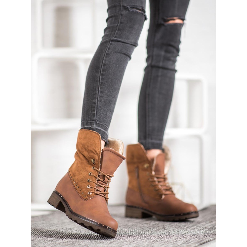 SHELOVET Barna csizma báránybőrrel 1