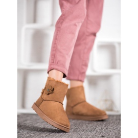 SHELOVET Mukluki Virággal barna 1