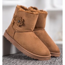 SHELOVET Mukluki Virággal barna 2