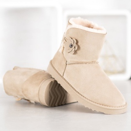 SHELOVET Mukluki Virággal barna 1