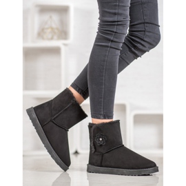 SHELOVET Mukluki Virággal fekete 1